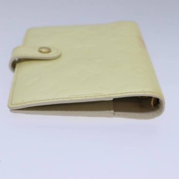 LOUIS VUITTON Vernis Agenda PM Day Planner Cover Perle R21010 LV Auth 84665